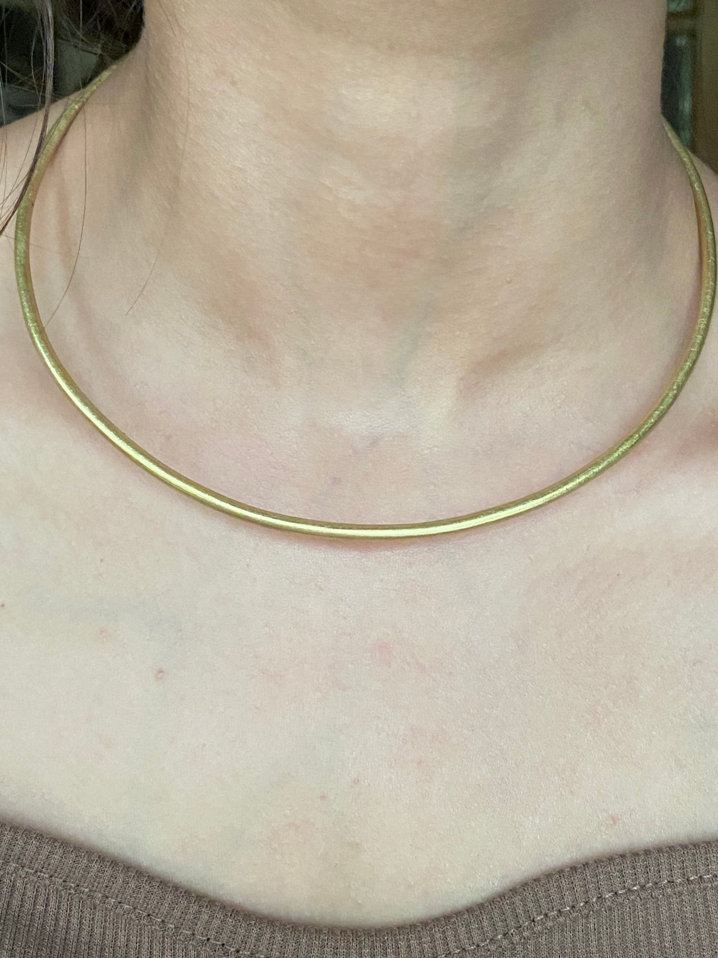 Handmade Plain Golden Wire Choker