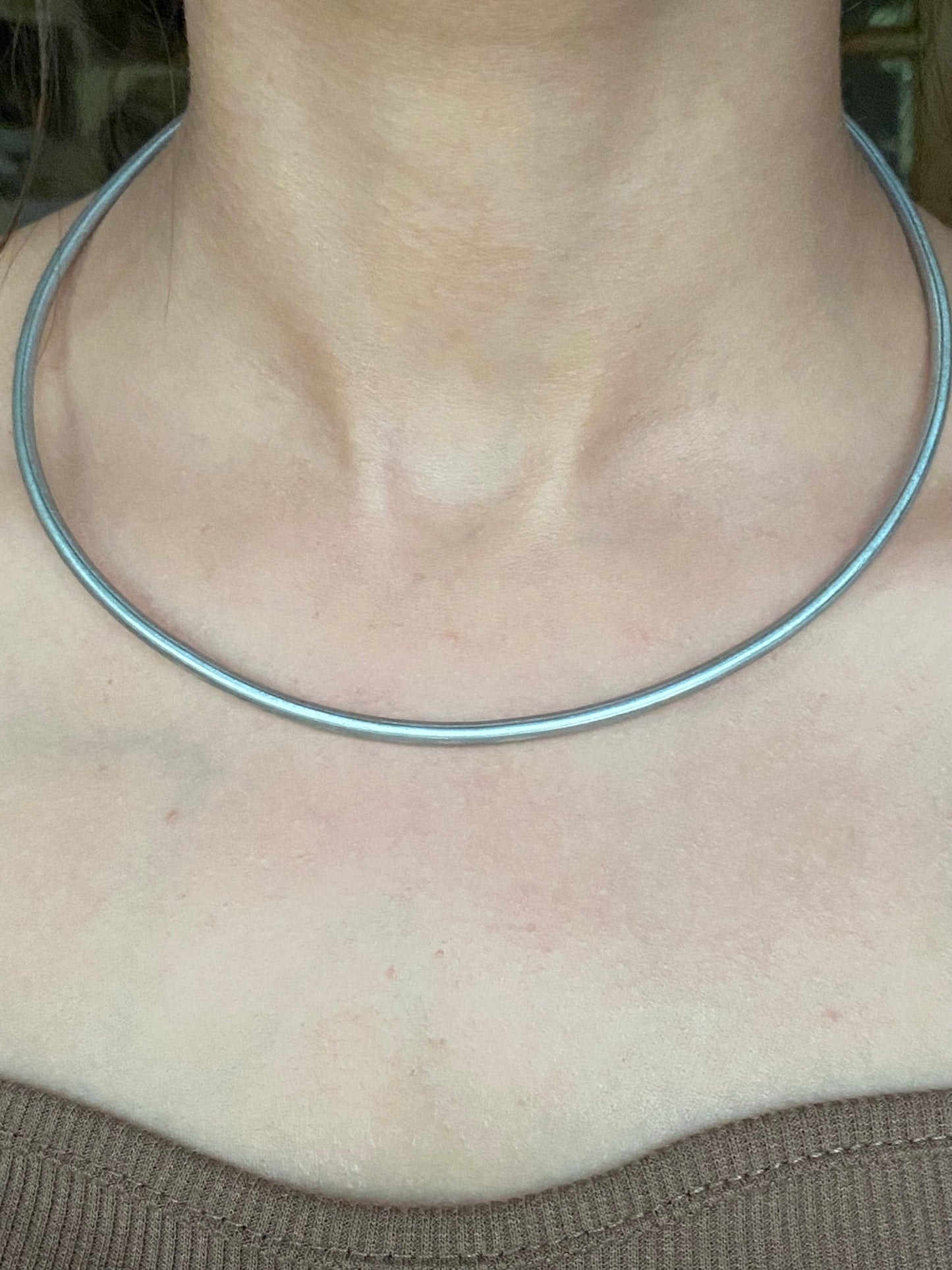 Handmade Plain Silver Wire Choker