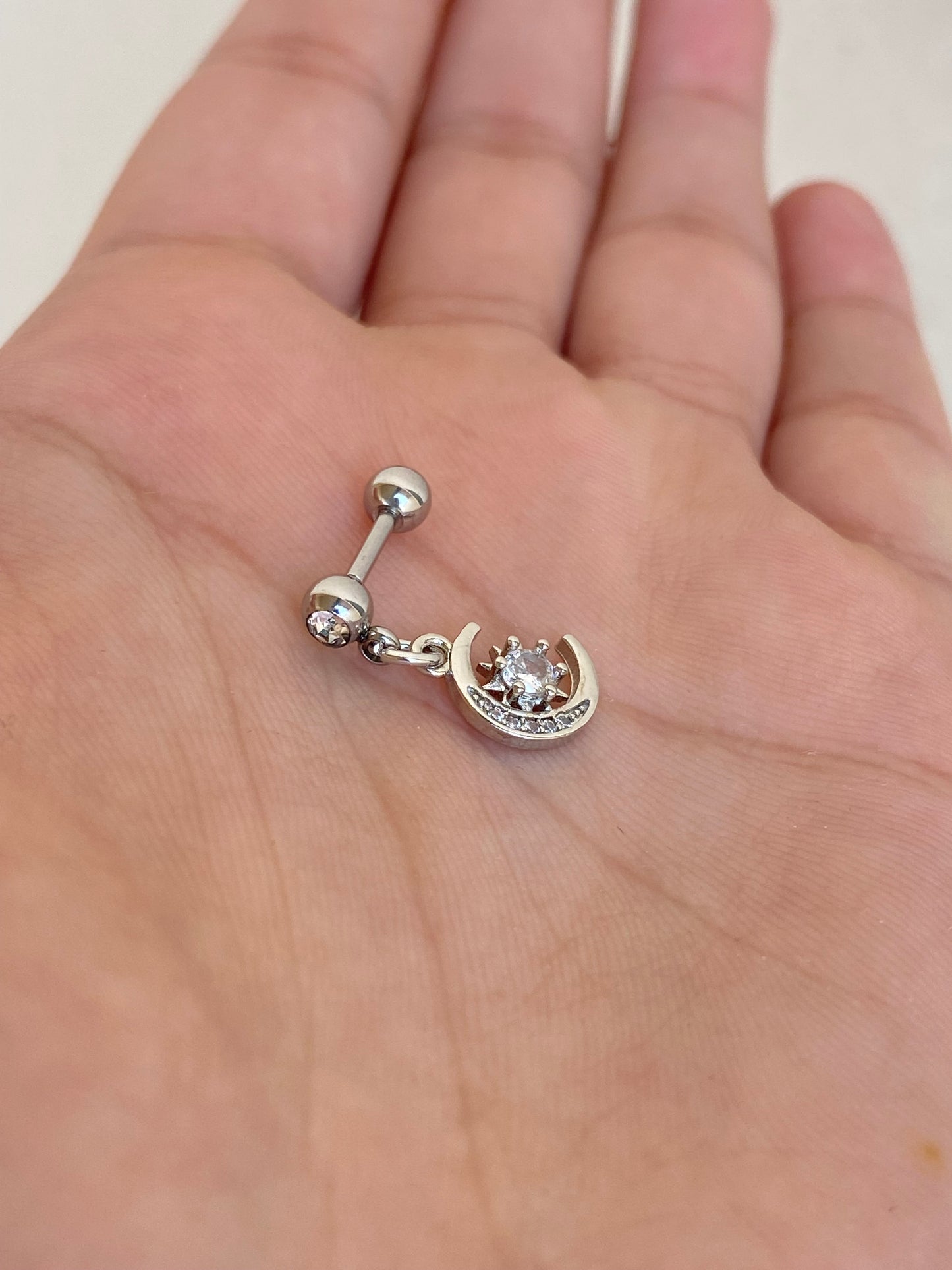 Moon Star Zircon Stud