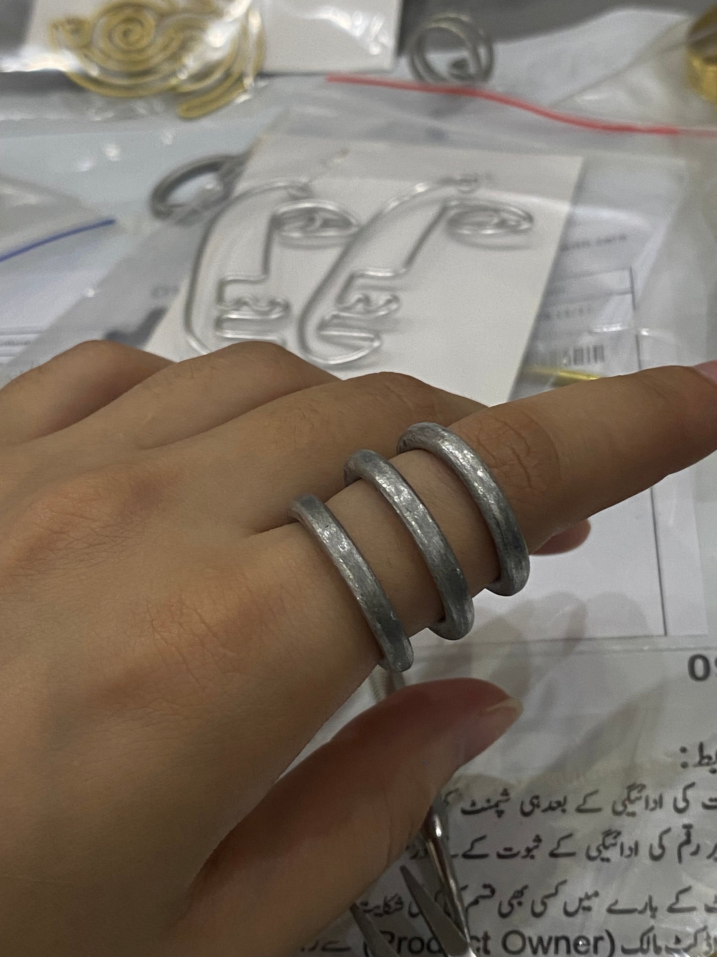 Triple Silver Wire Ring