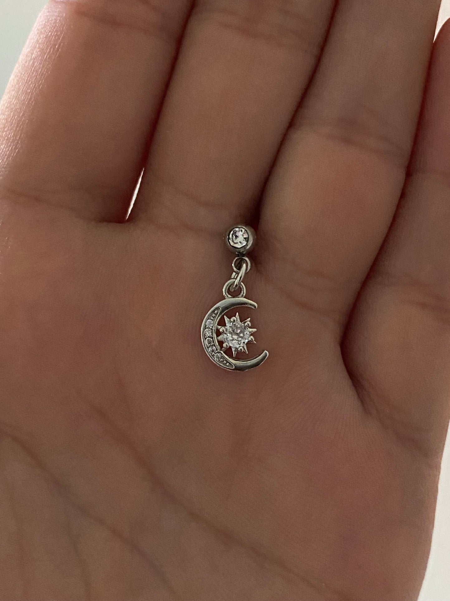 Moon Star Zircon Stud