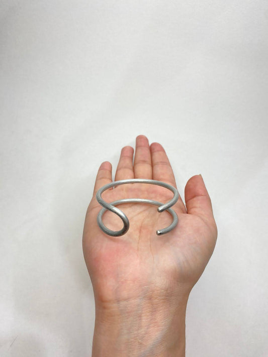 Double Silver Wire Bracelet