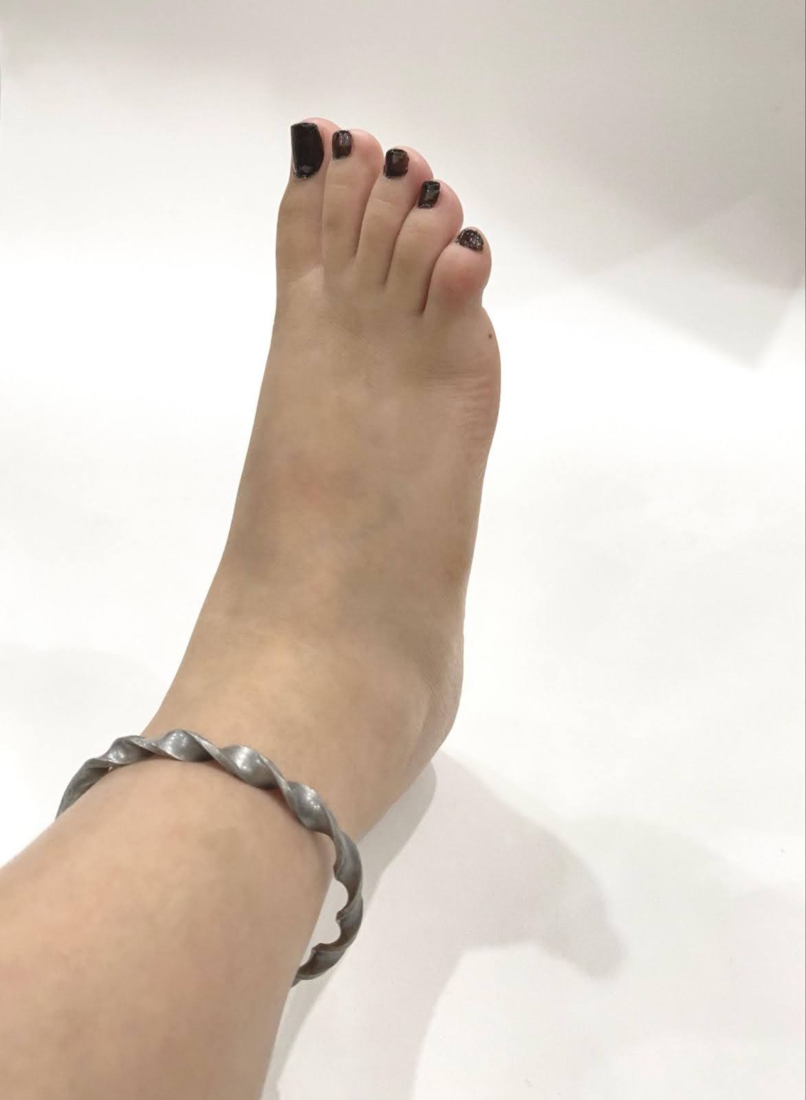 Curl Silver Wire Anklet