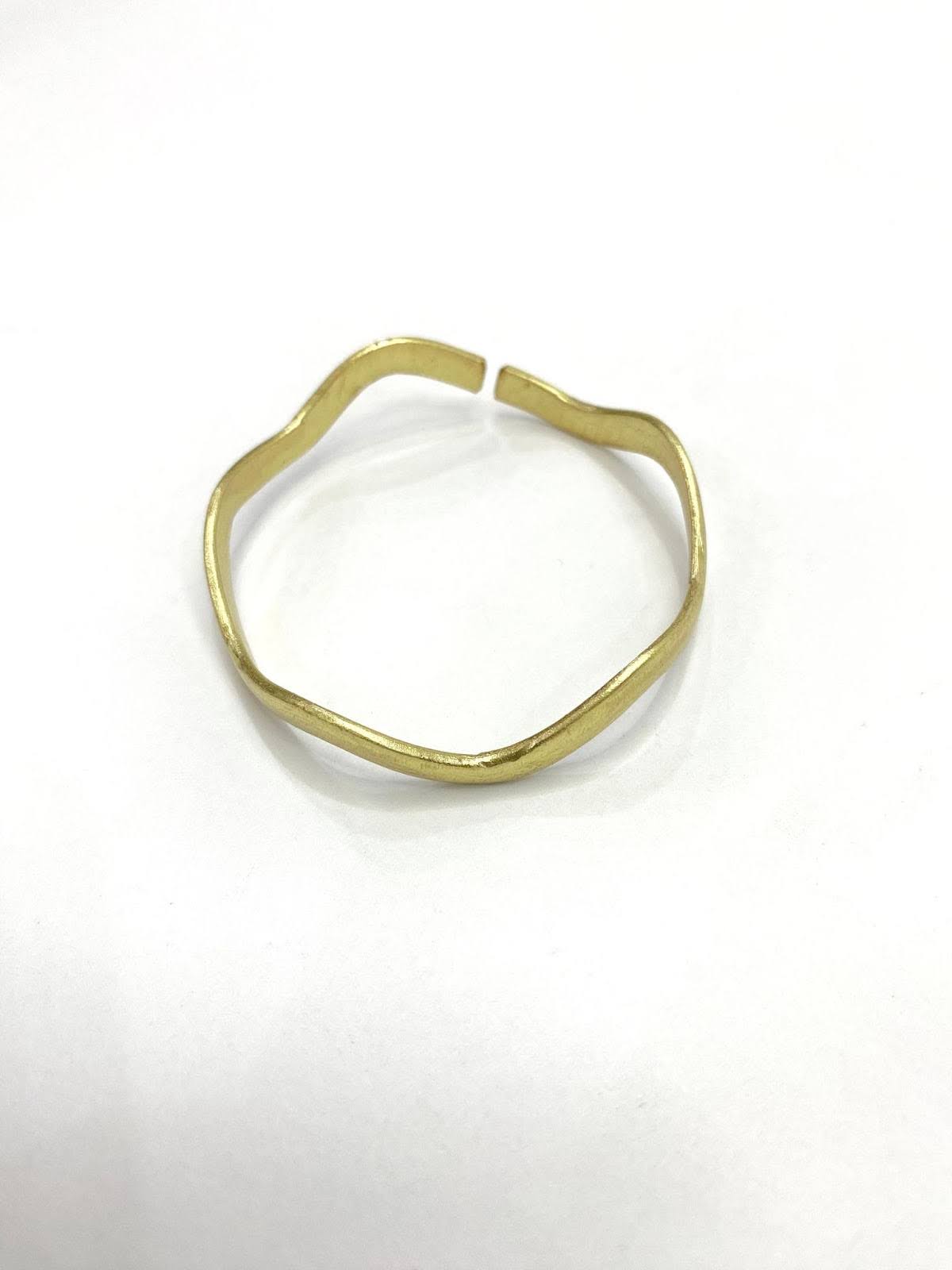 Thick Flat Wiggle Wire Bracelet