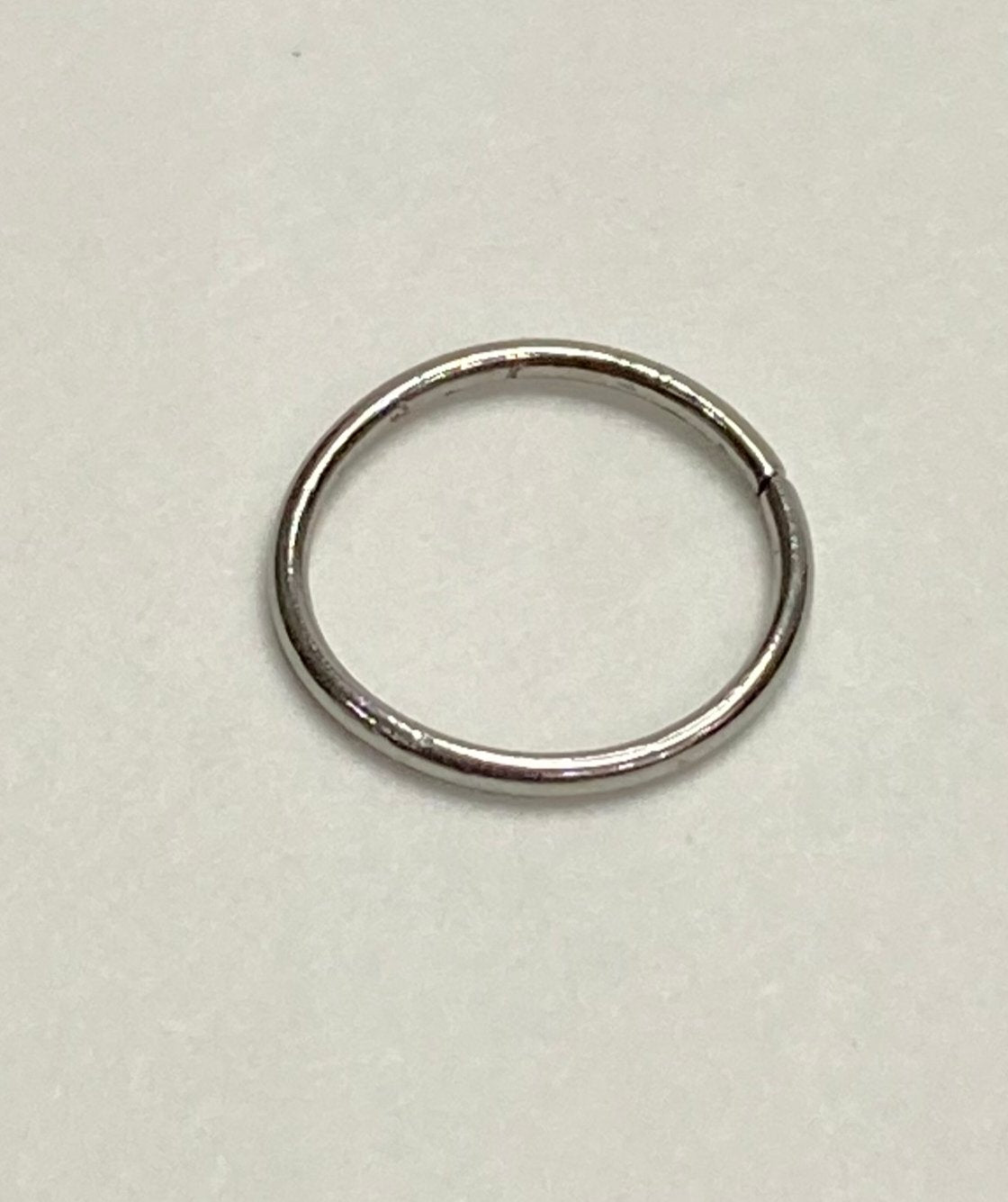 Surgical Steel Silver Hoop