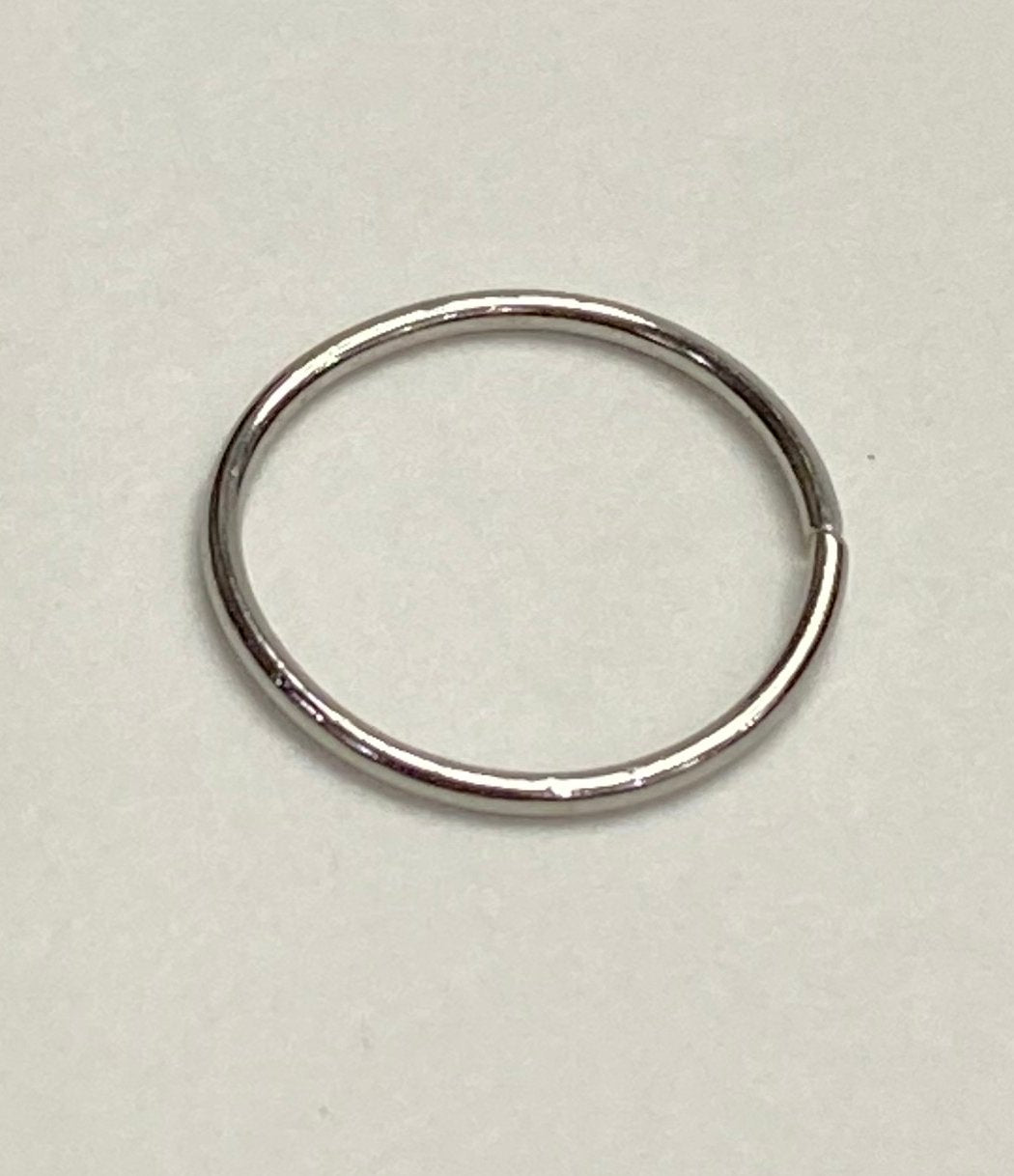 Surgical Steel Silver Hoop