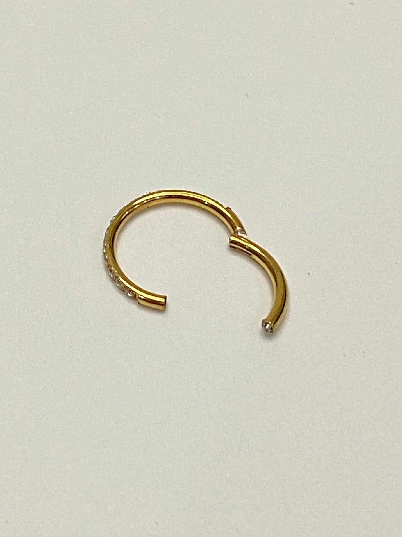 Surgical Steel Golden Zircon Hoop