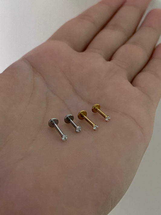 Surgical steel Nose Pin 2mm (Flat Back)