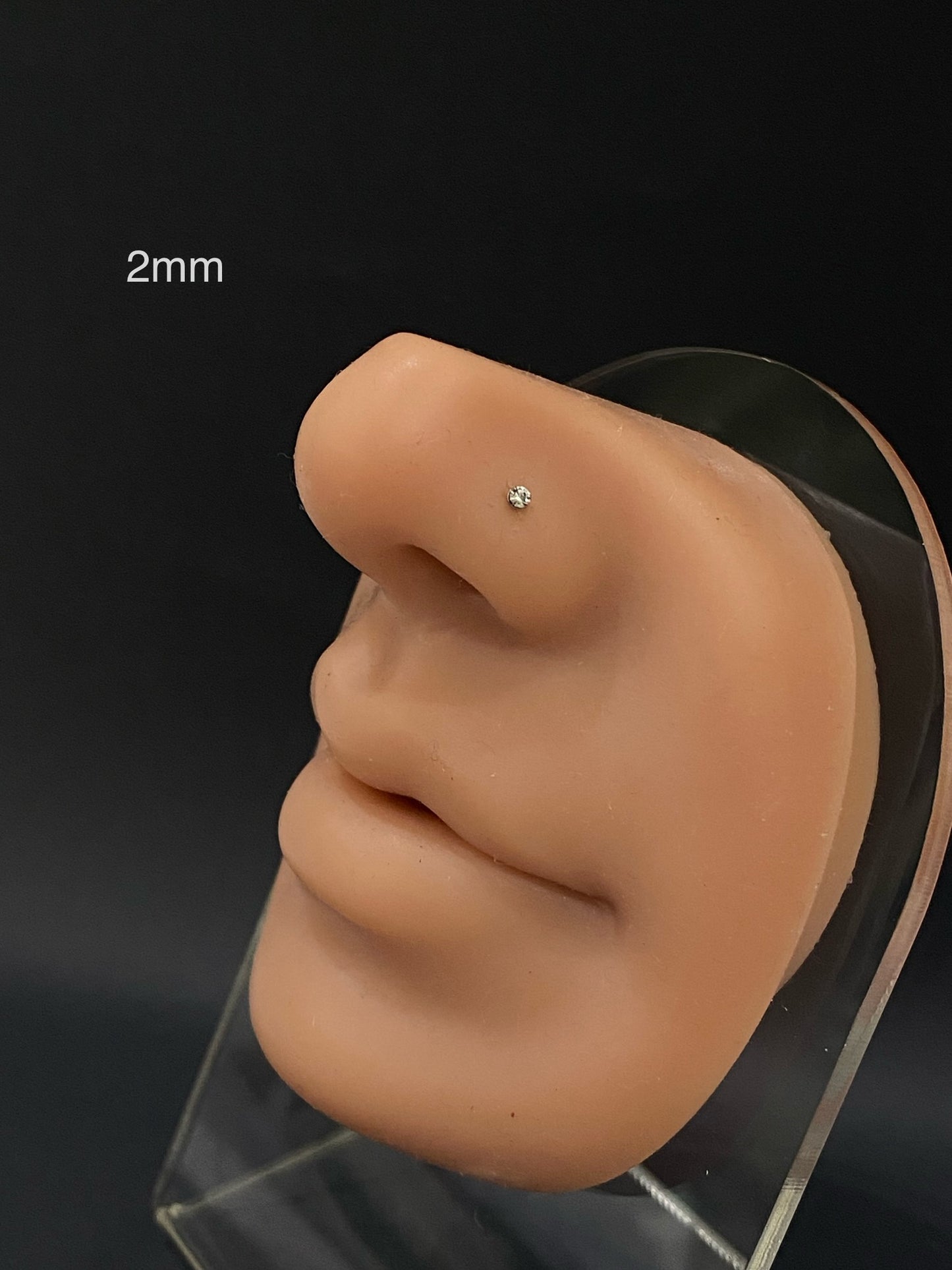 Surgical steel L shaped nose pin