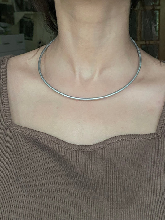 Handmade Plain Silver Wire Choker
