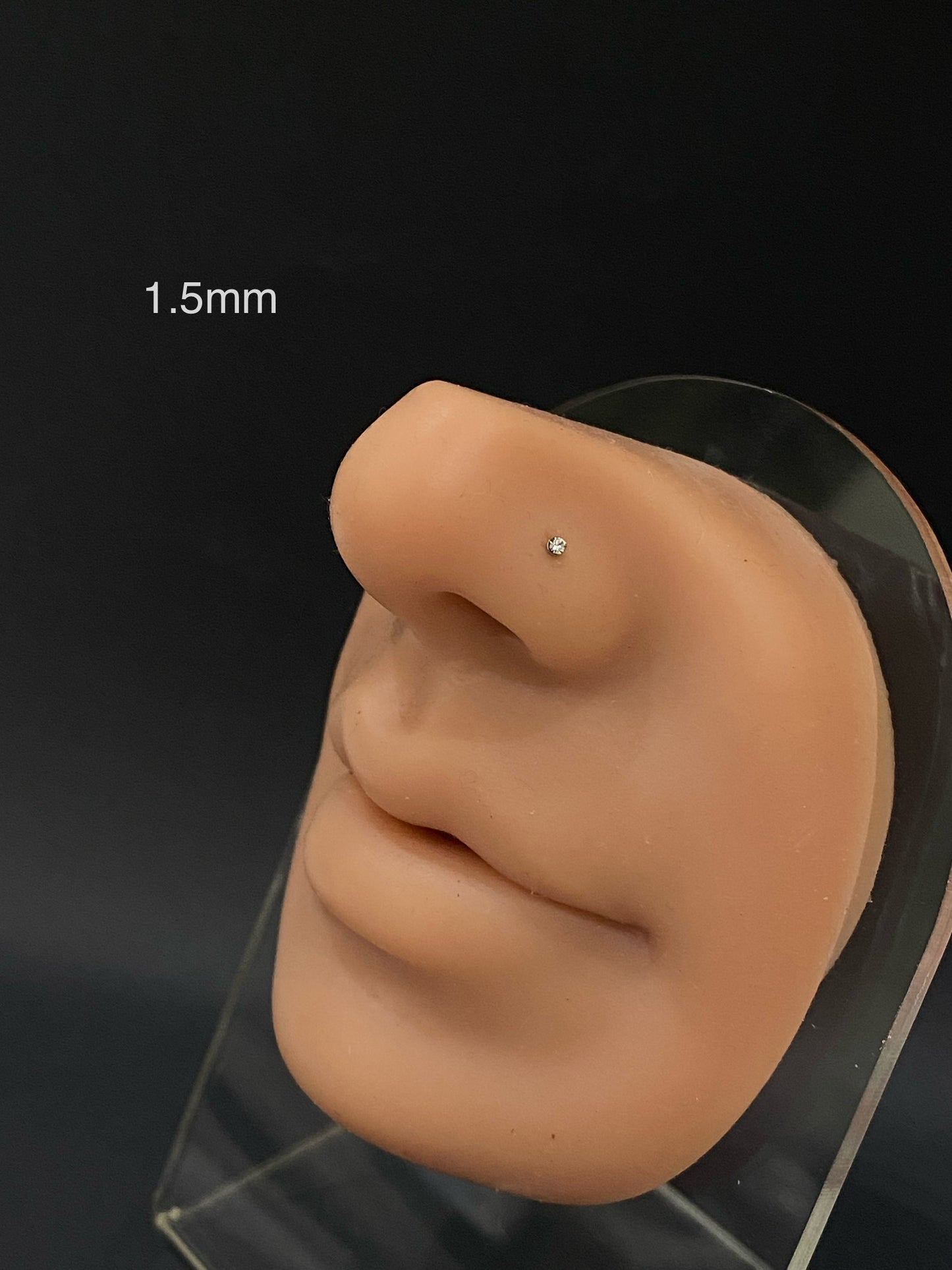 Surgical steel L shaped nose pin