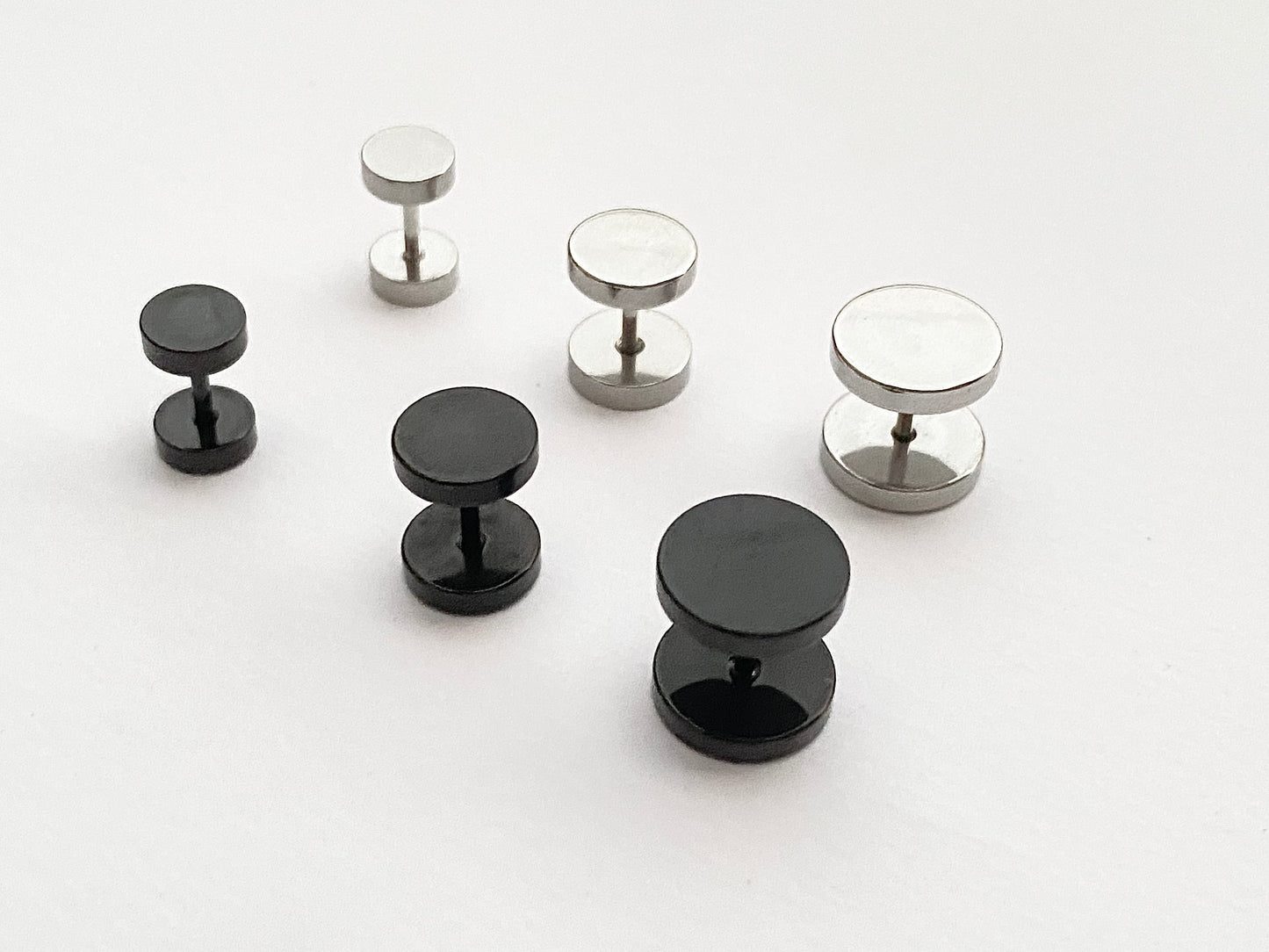 Surgical Steel disk stud unisex