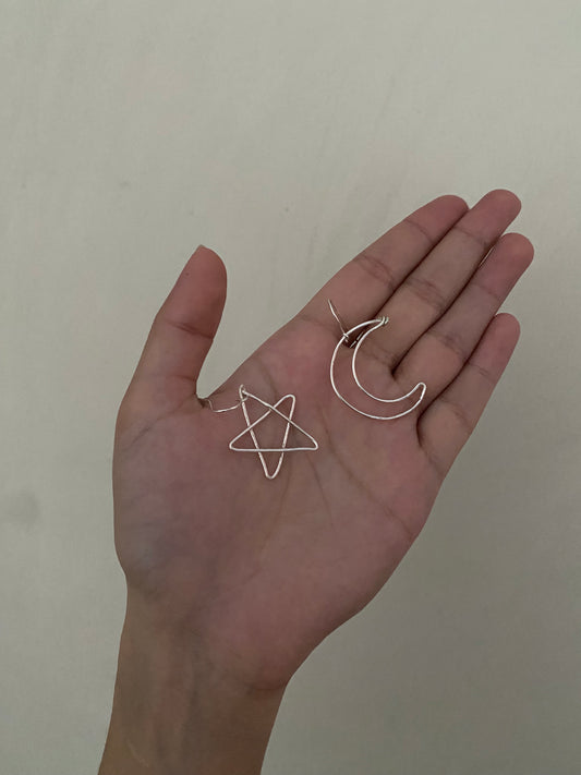 Crescent & Star Earrings