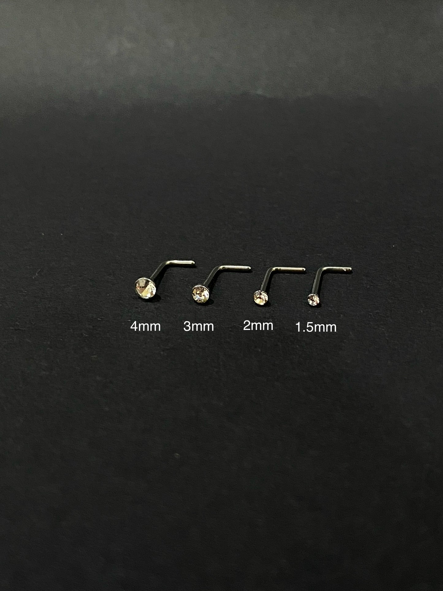 Surgical steel L shaped nose pin