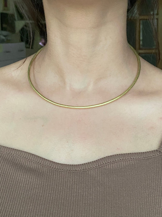 Handmade Plain Golden Wire Choker