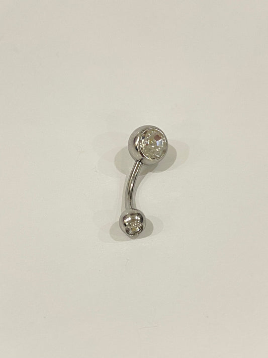 Belly button zircons stud