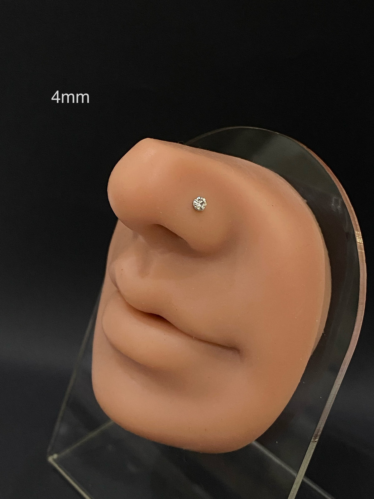 Surgical steel L shaped nose pin