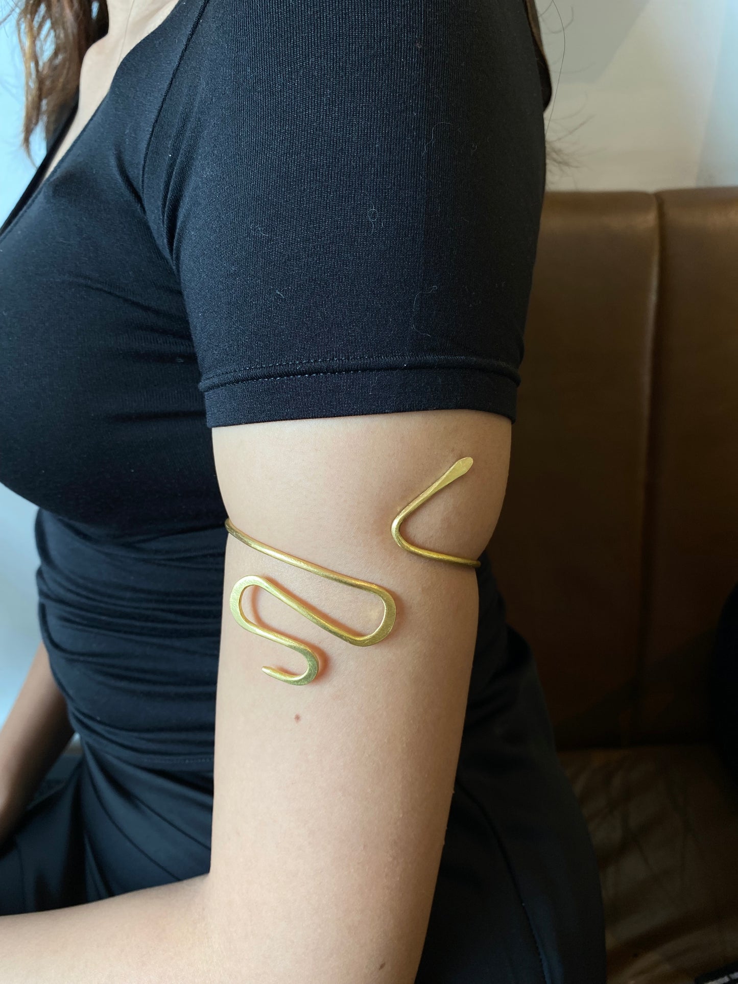Snake Golden wire Upper arm Cuff