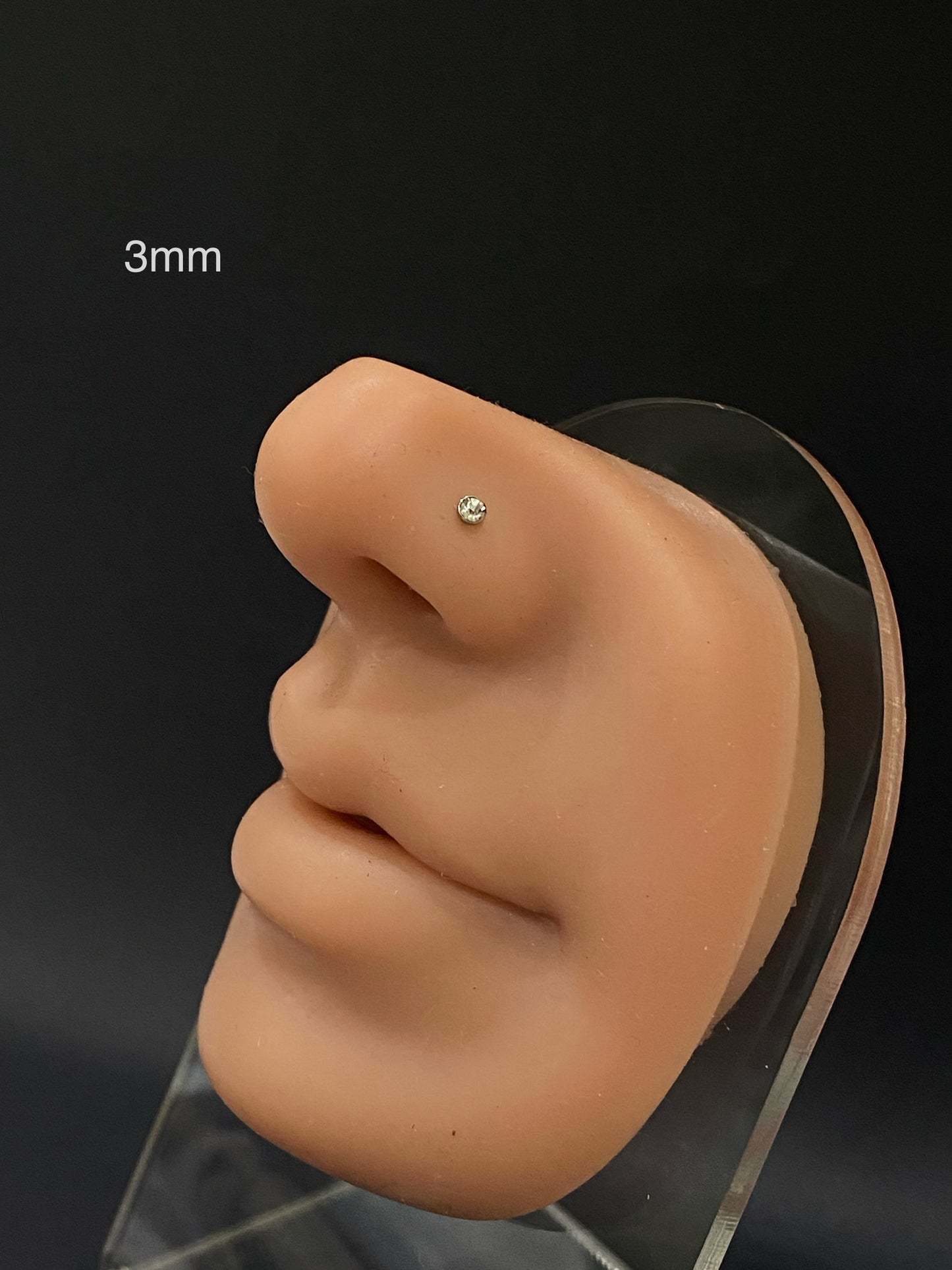 Surgical steel L shaped nose pin