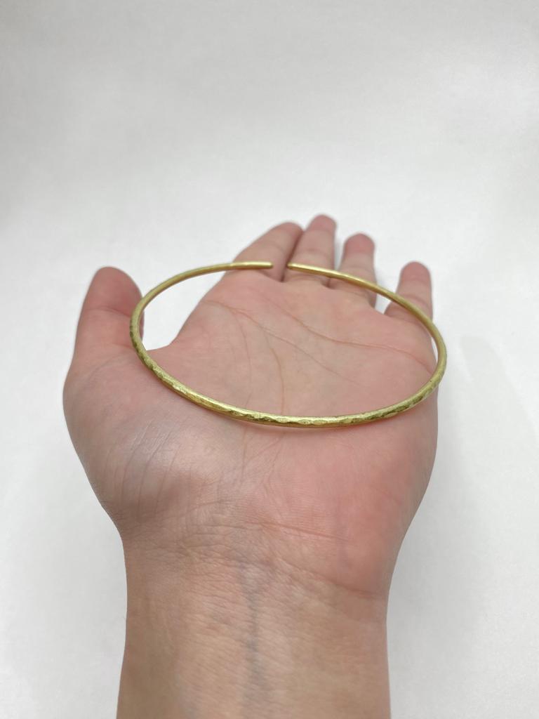 Hammered Golden Wire Anklet