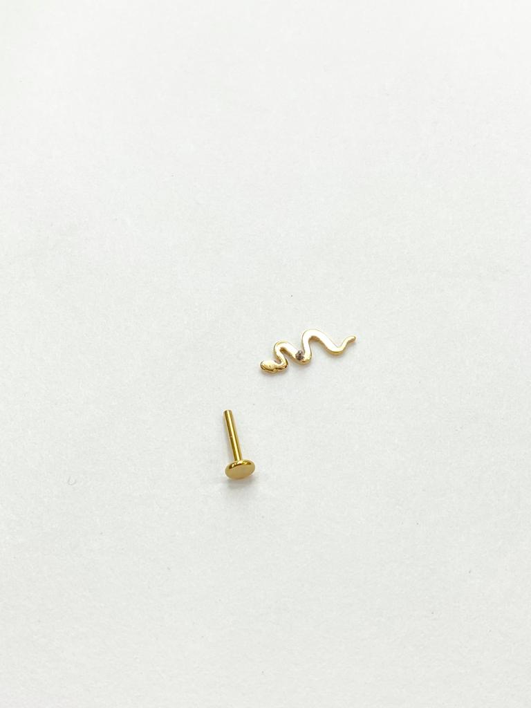 Surgical Steel Snake Design Stud