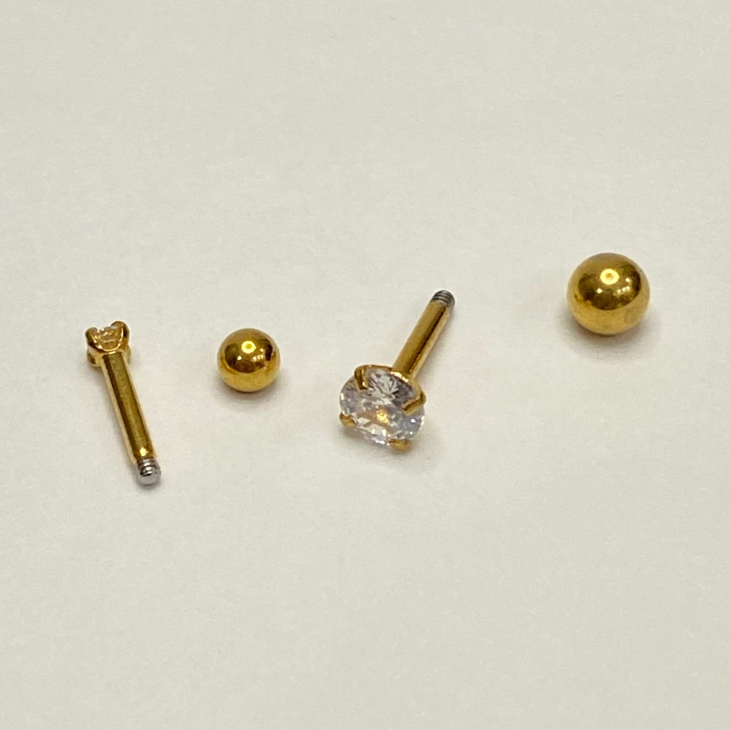 Surgical Steel Zircon Stud (Ball Back)