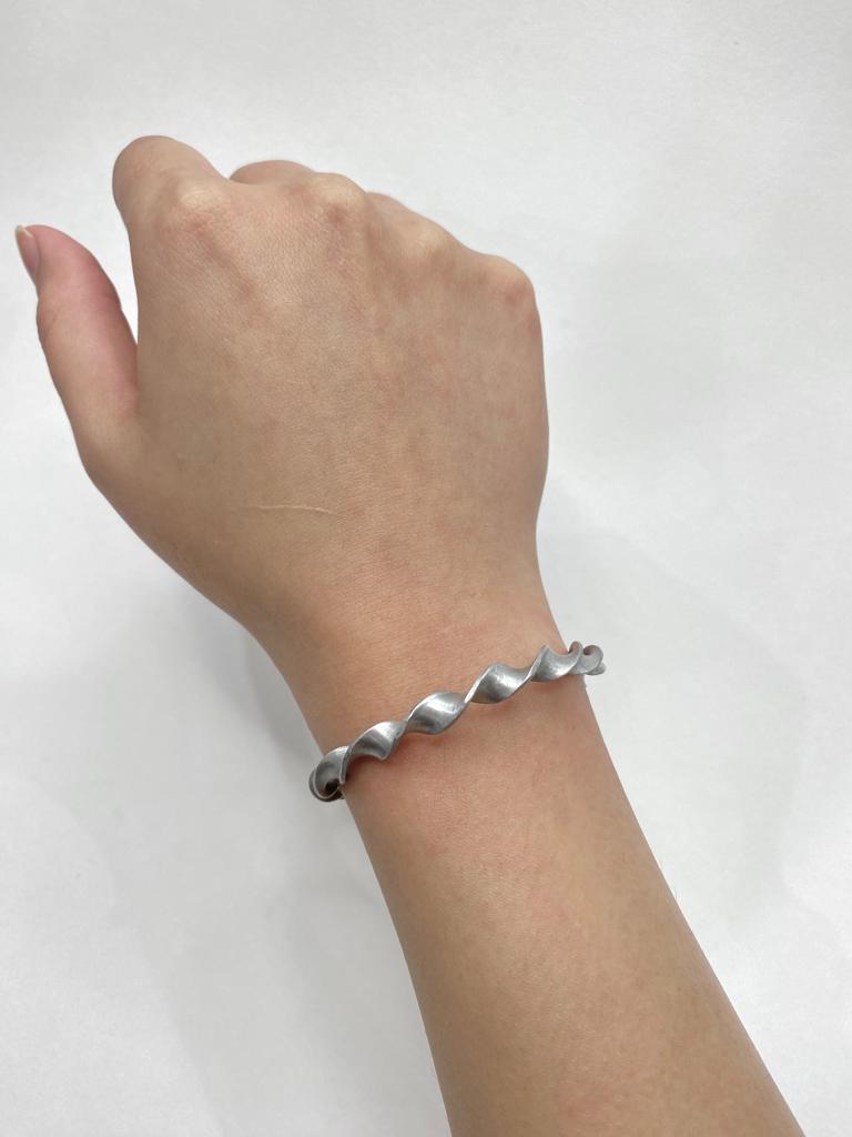 Twisted Silver Wire Bracelet