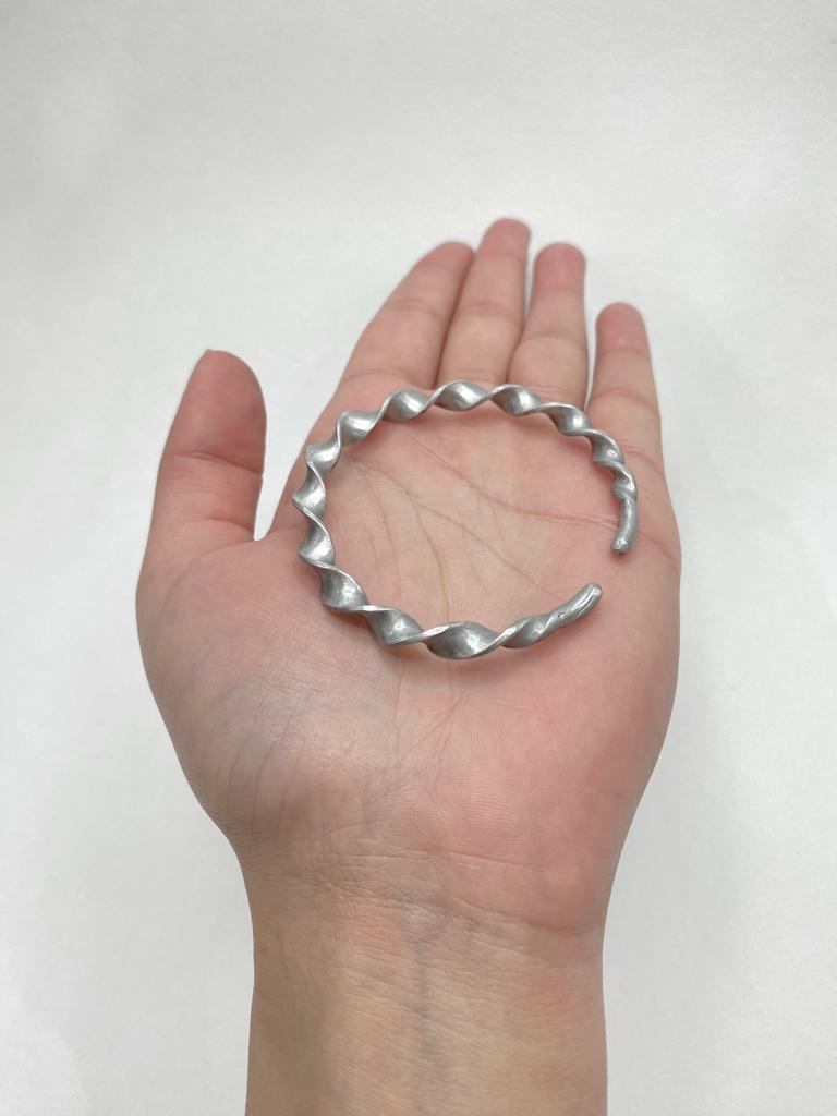 Twisted Silver Wire Bracelet