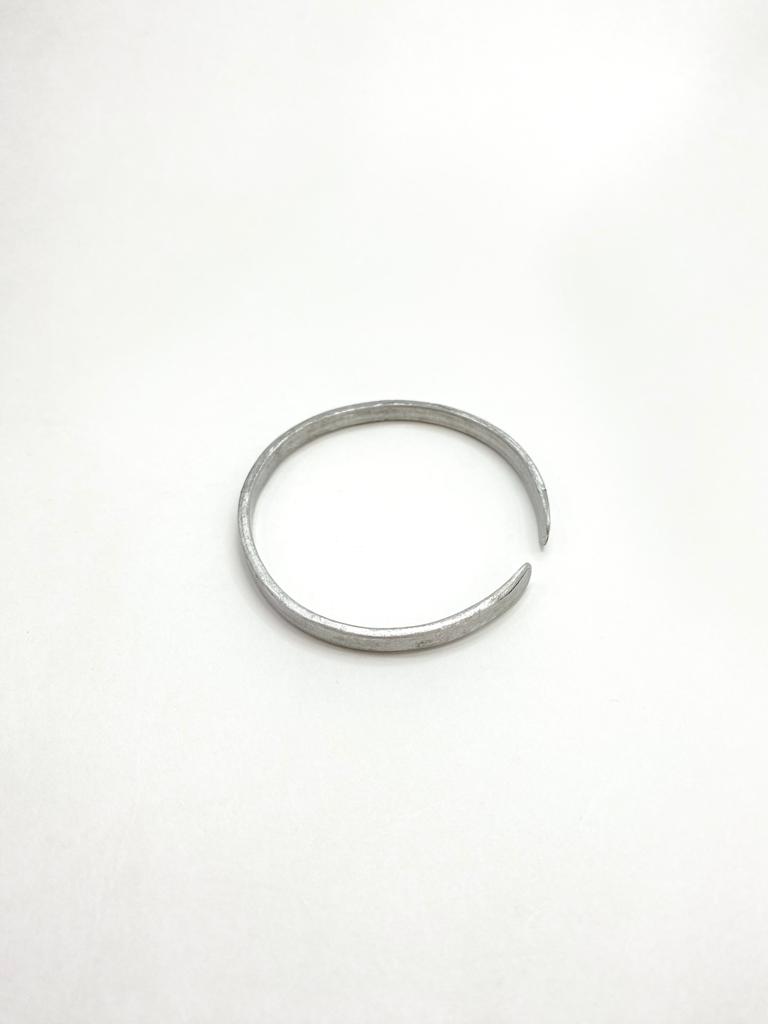 Flat Silver Wire Bracelet