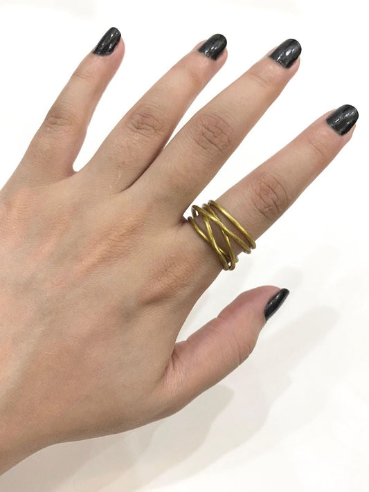 Wrapped Golden Wire Ring