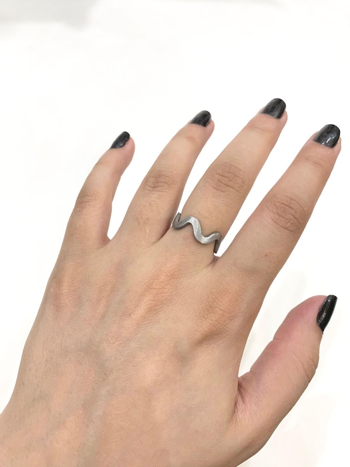 ZigZag Thick Silver Wire Ring