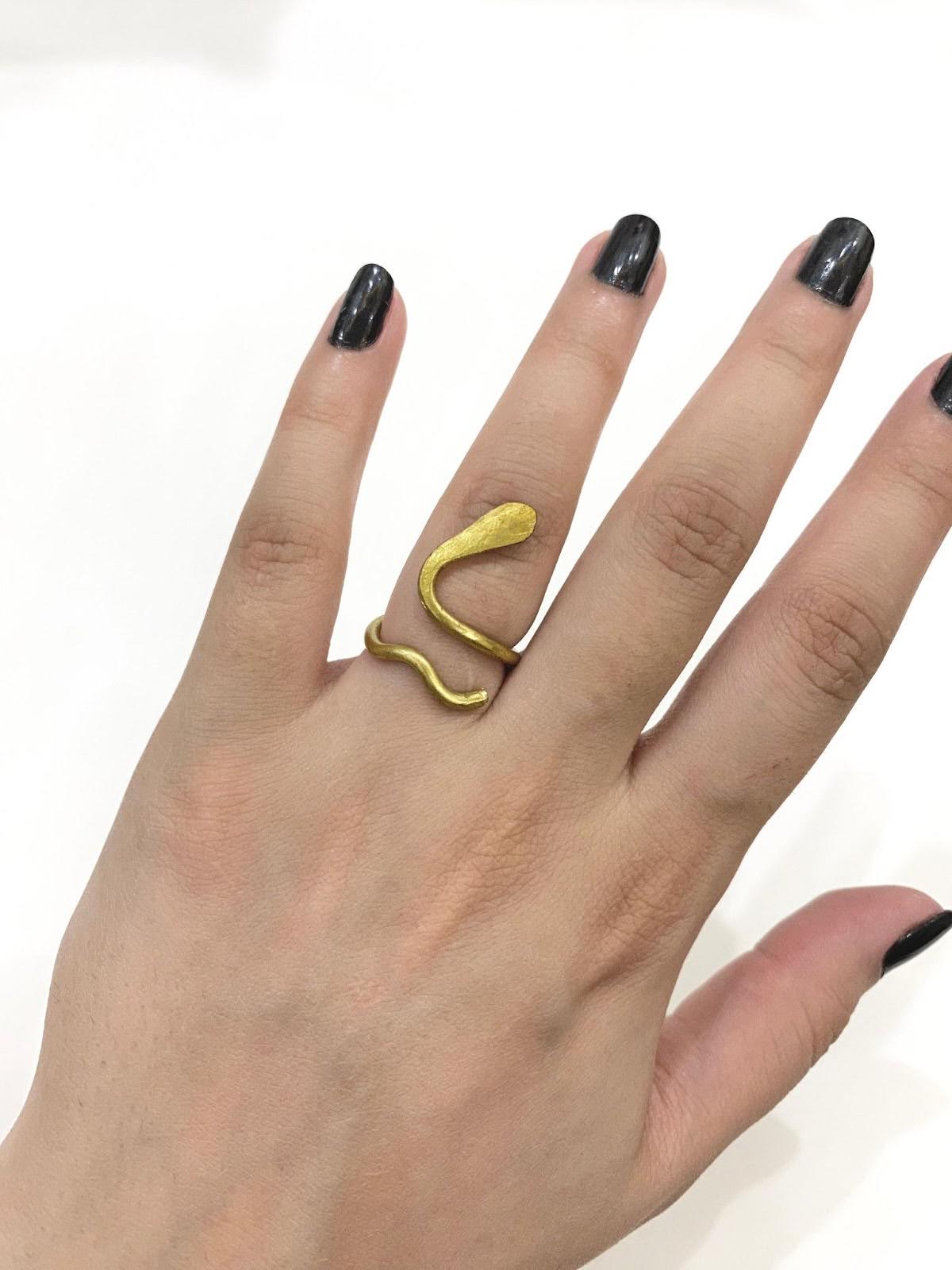 Snake Golden Wire Ring 2