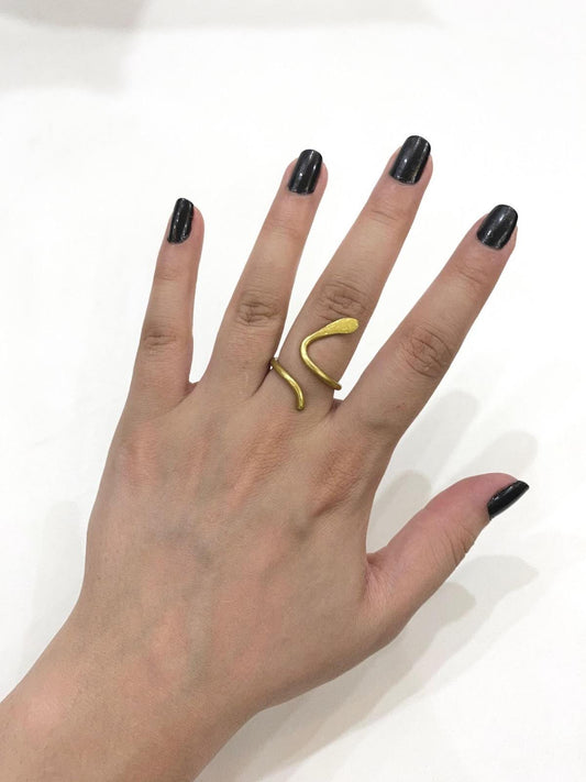 Snake Golden Wire Ring 4