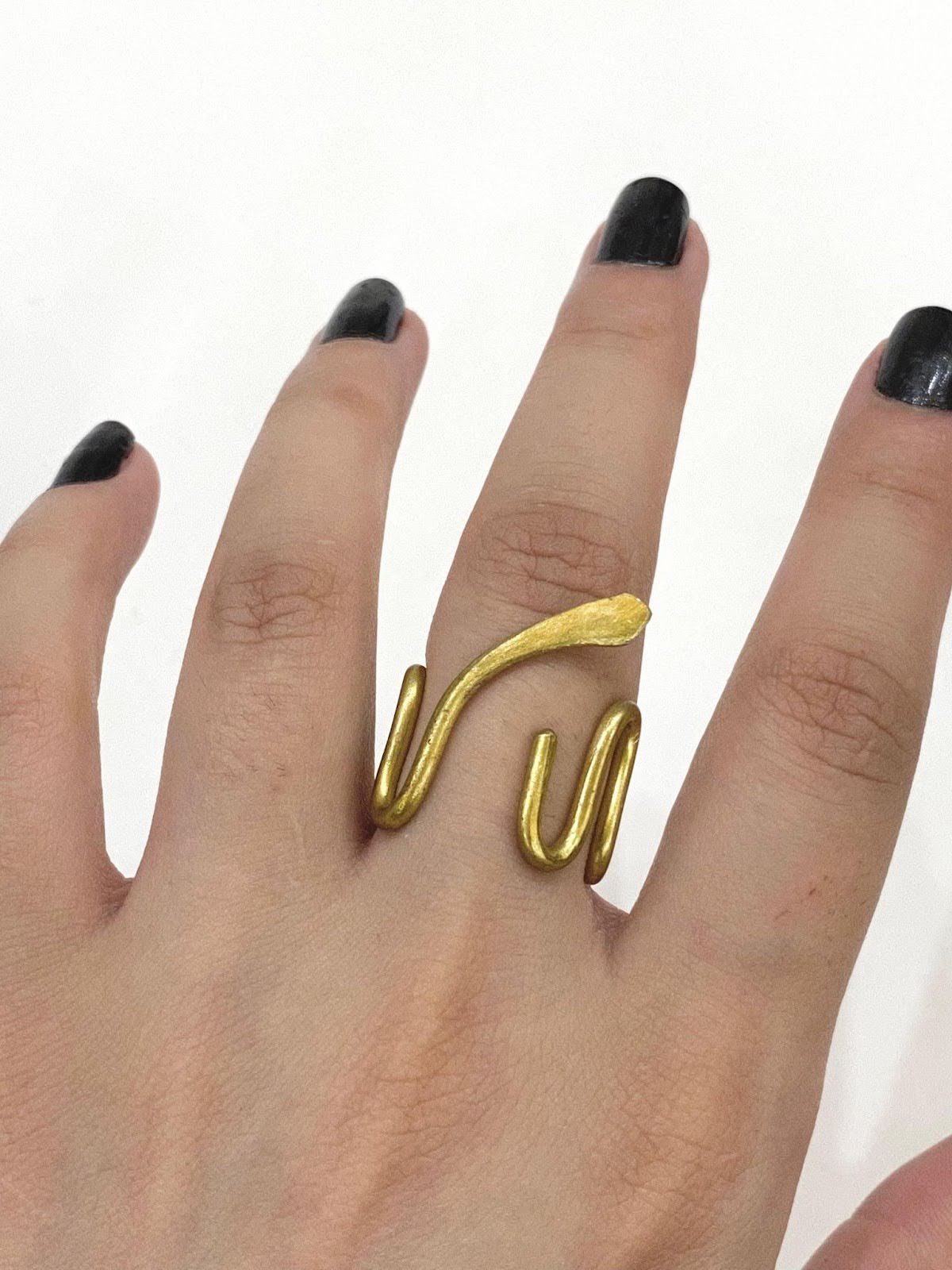 Snake Golden Wire Ring 3