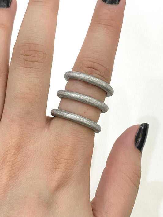 Triple Silver Wire Ring