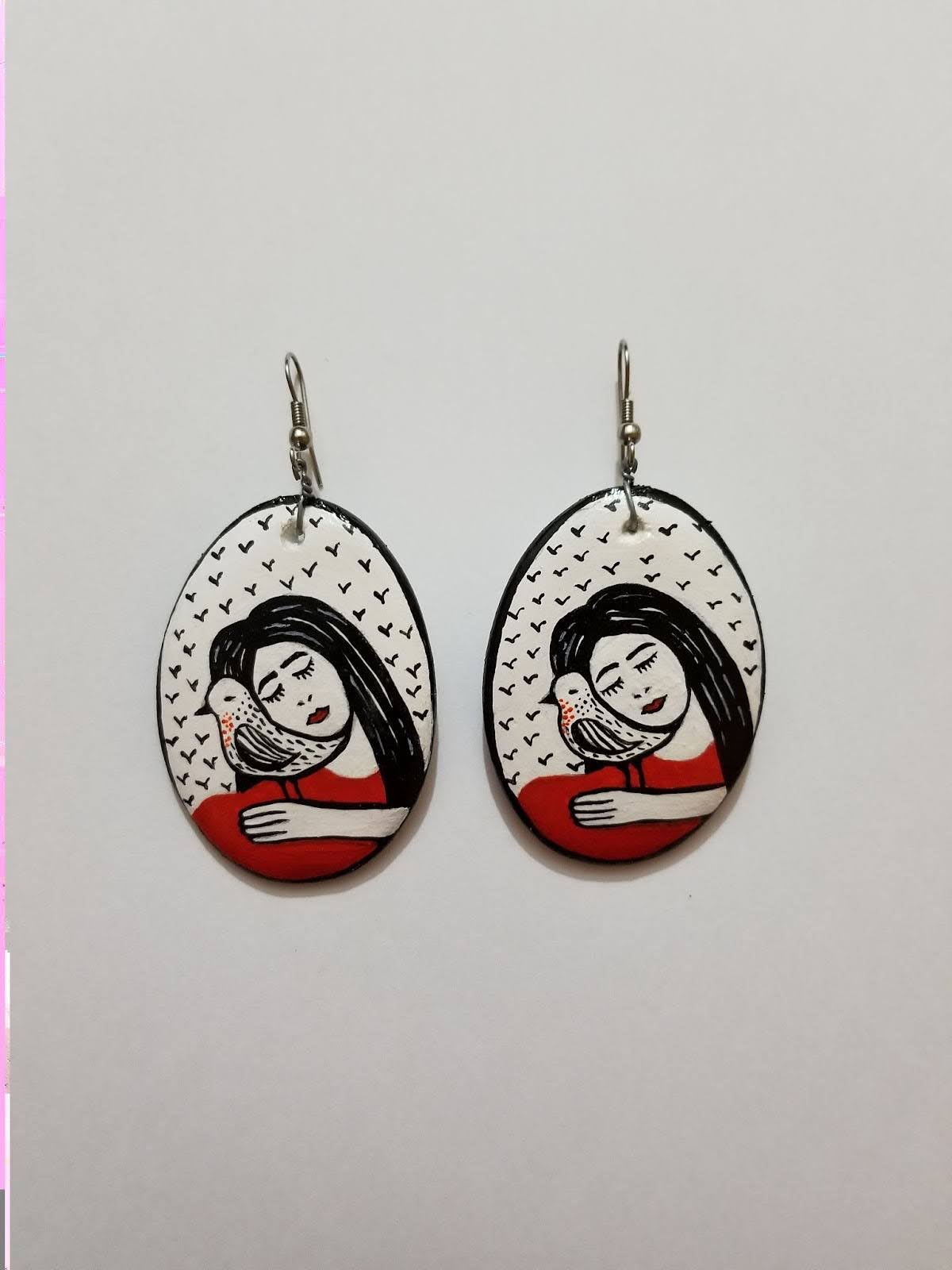 Handpainted Earrings 1