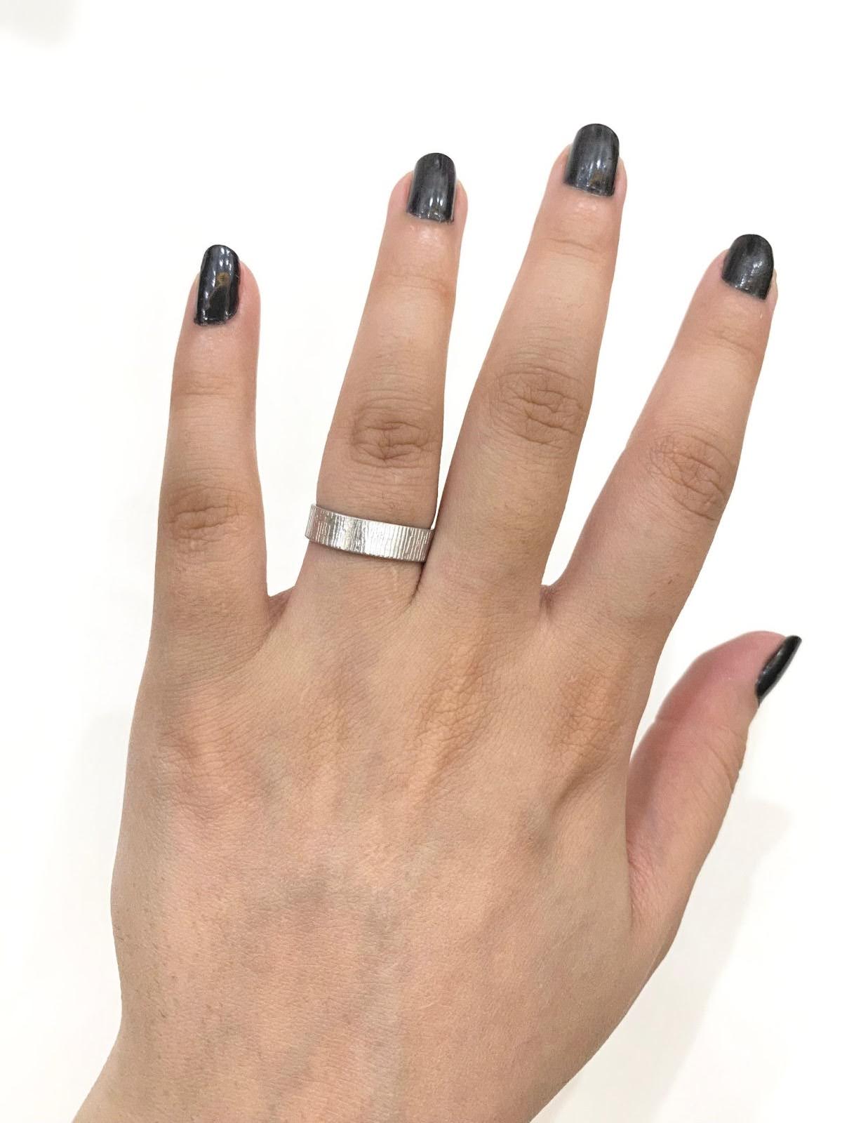 Dusty Flat Silver Wire Ring