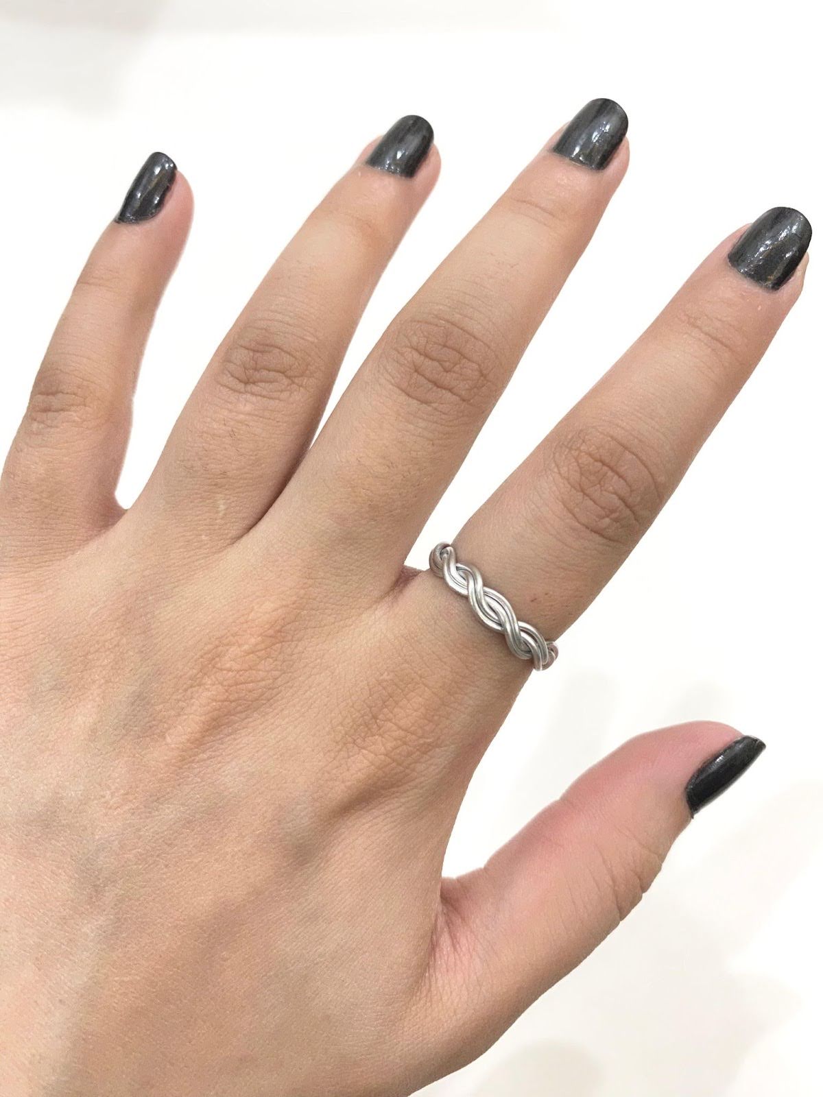 Double Twisted Silver Wire Ring