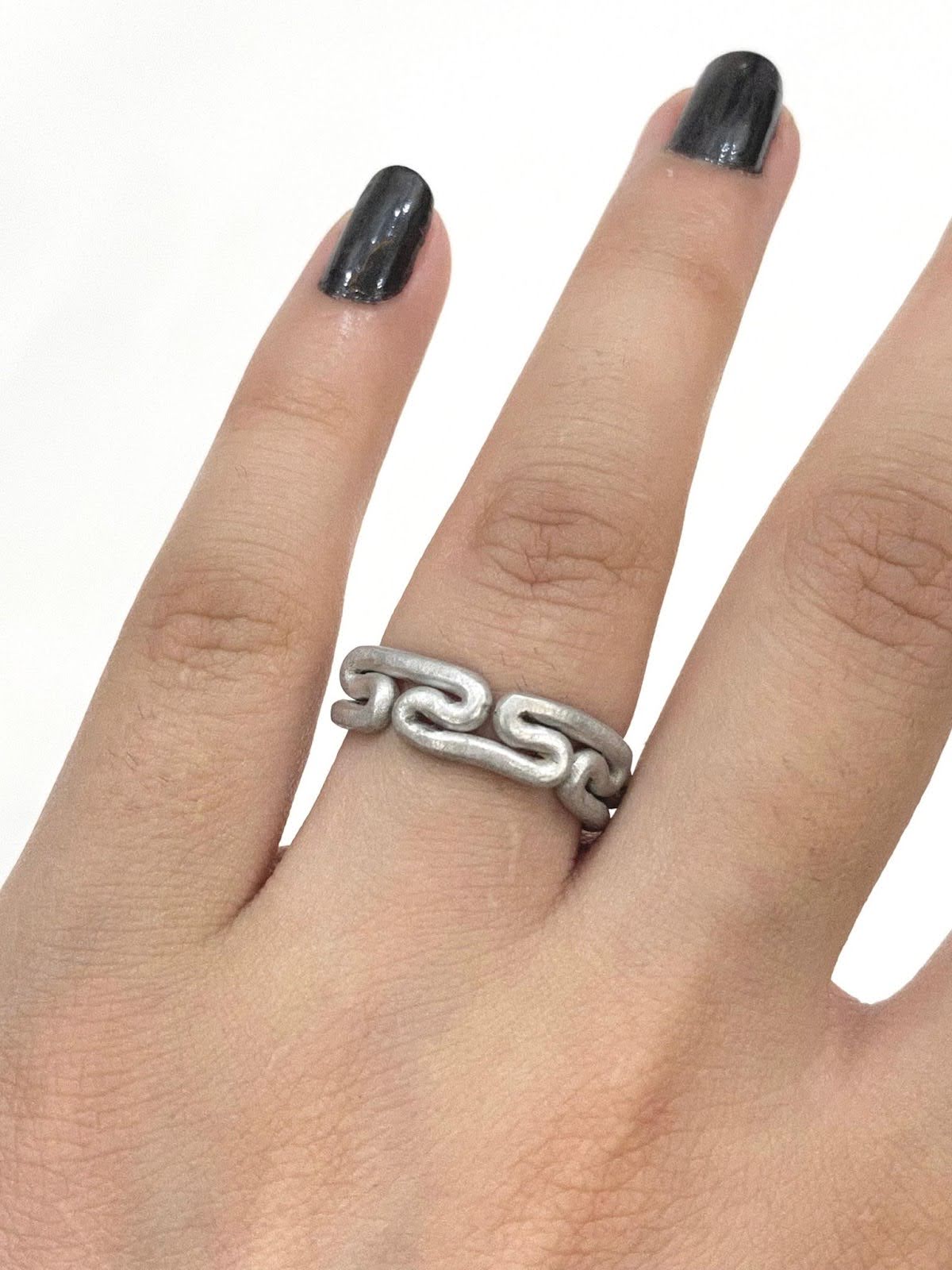 Rectangle Maze Silver Wire Ring