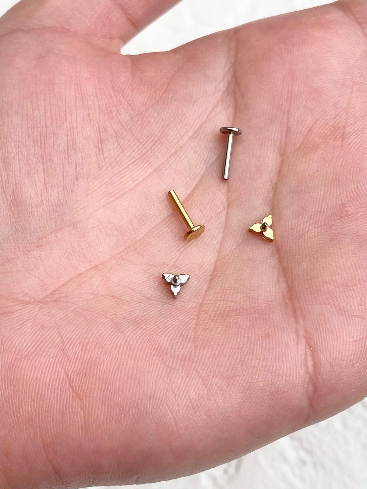 Surgical Steel Three Zircon Stud