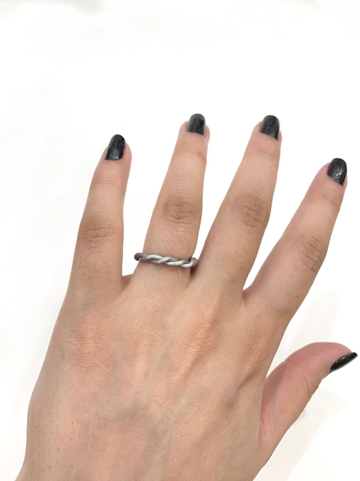 Twisted Silver Wire Ring