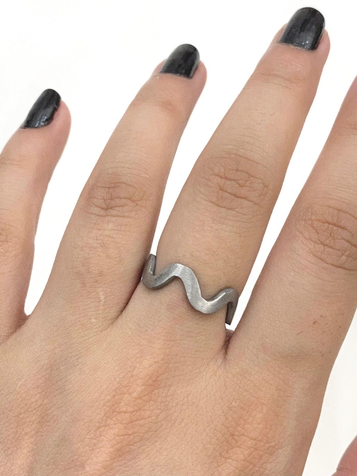 ZigZag Thick Silver Wire Ring