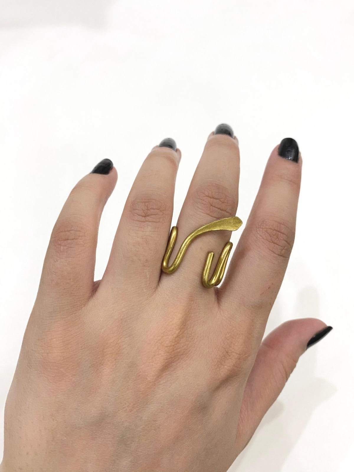 Snake Golden Wire Ring 3