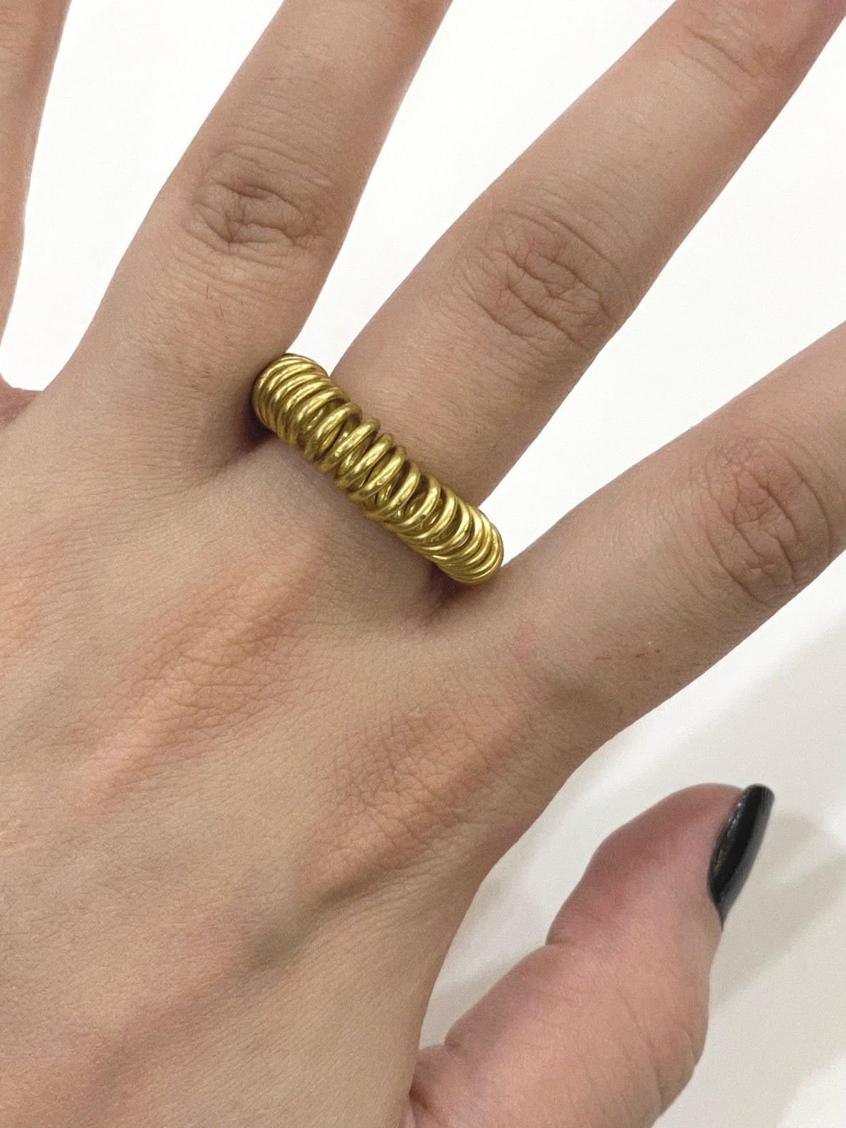 Spring Golden Wire Ring