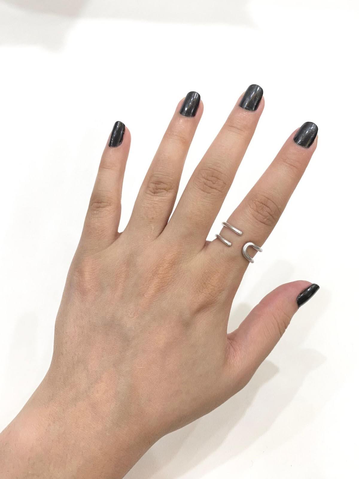 Double Shiny Silver Wire Ring