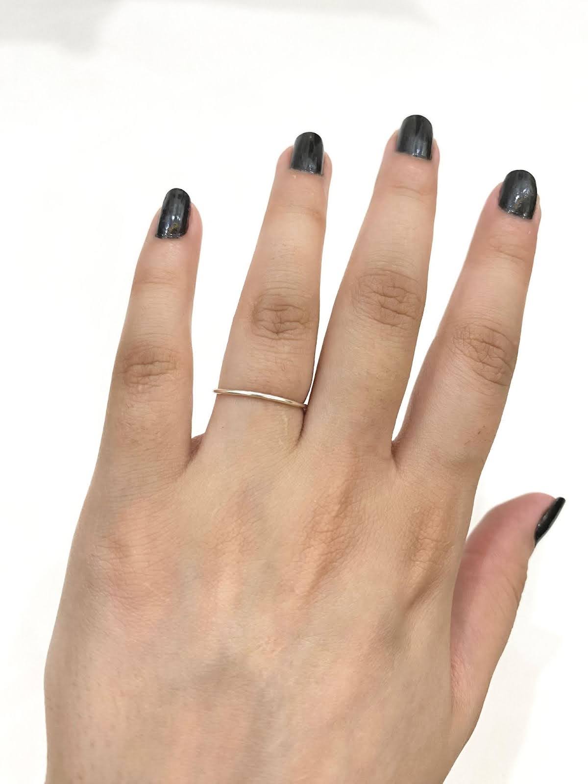 Thin Silver Plated Wire Ring