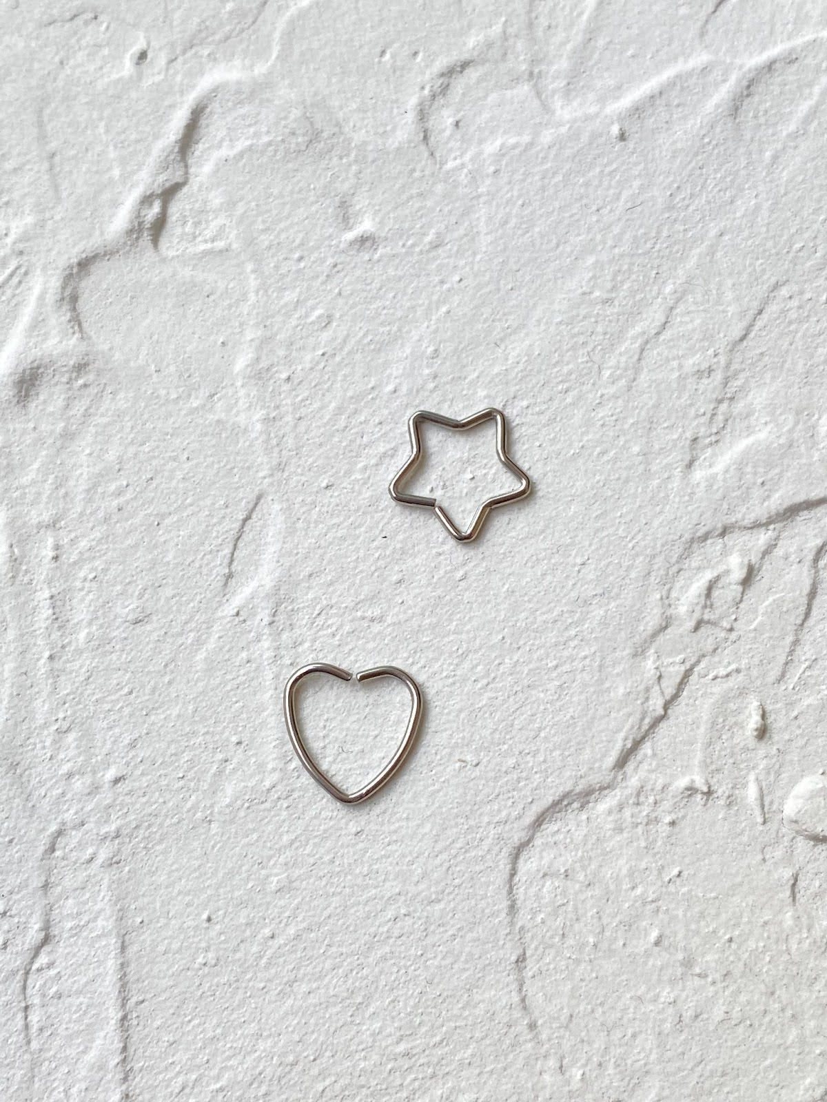 Surgical Steel Heart/Star Shaped Hoop