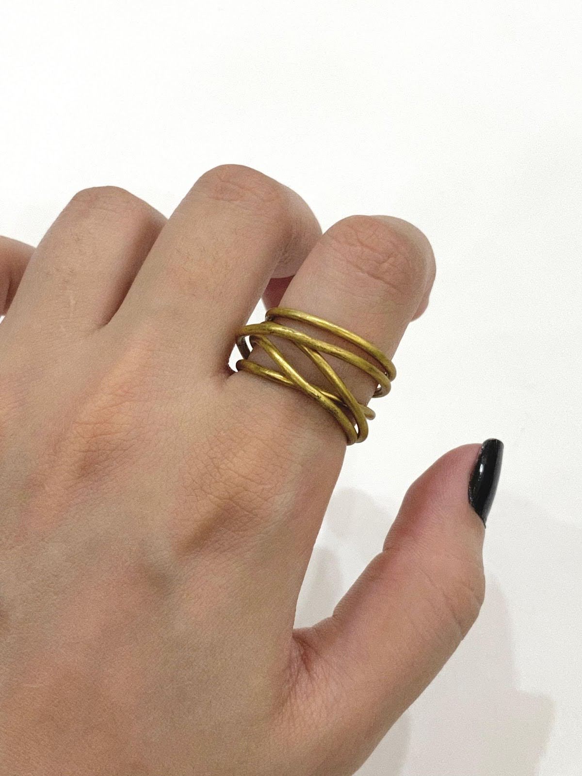 Wrapped Golden Wire Ring