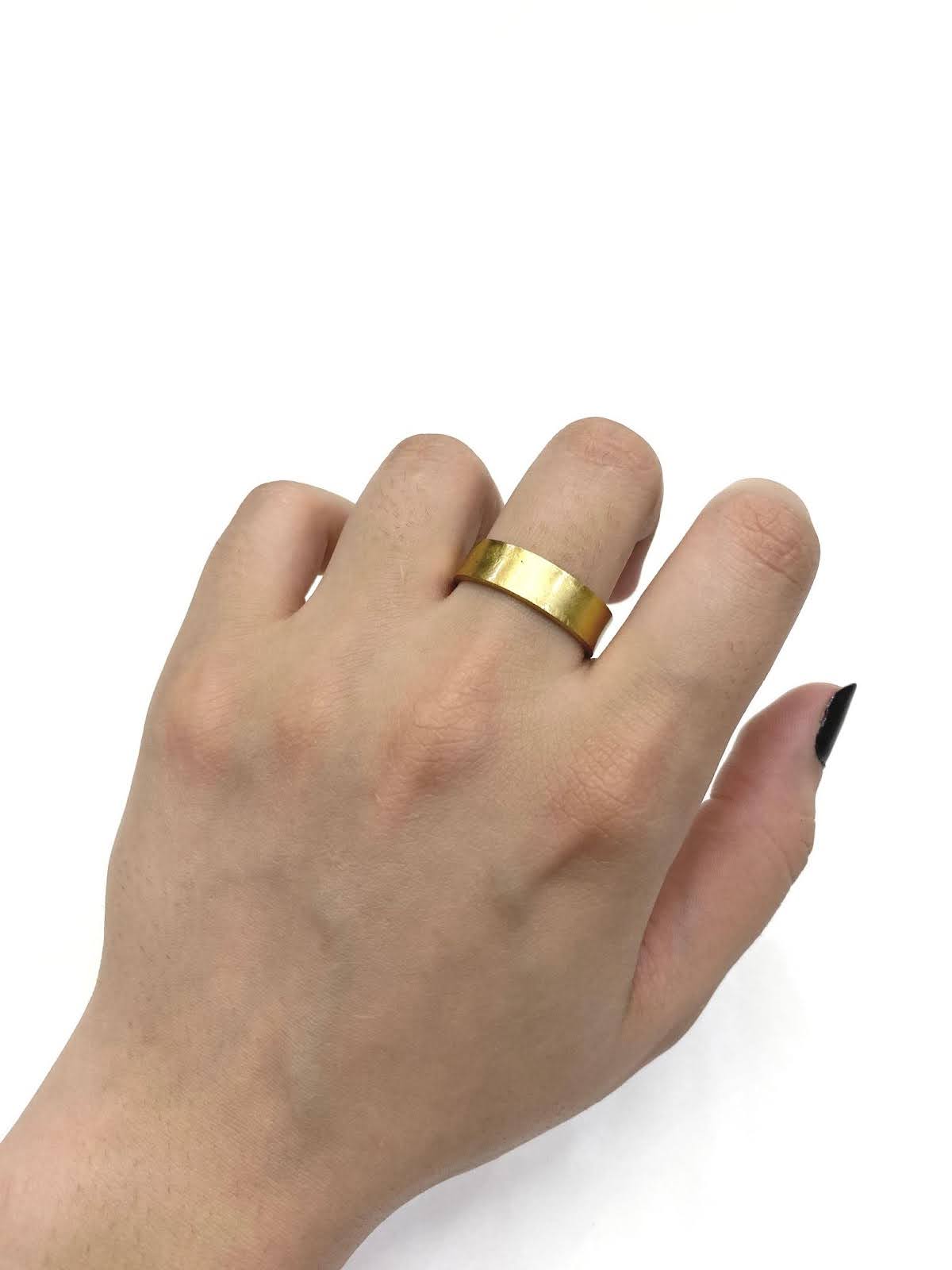 Flat Golden Wire Ring