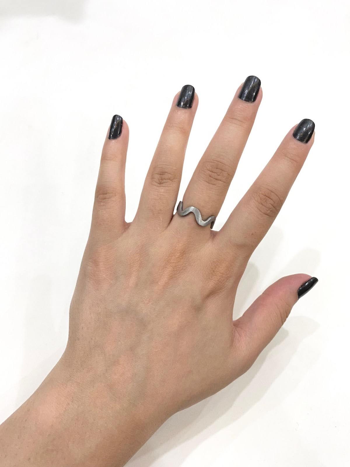 ZigZag Thick Silver Wire Ring